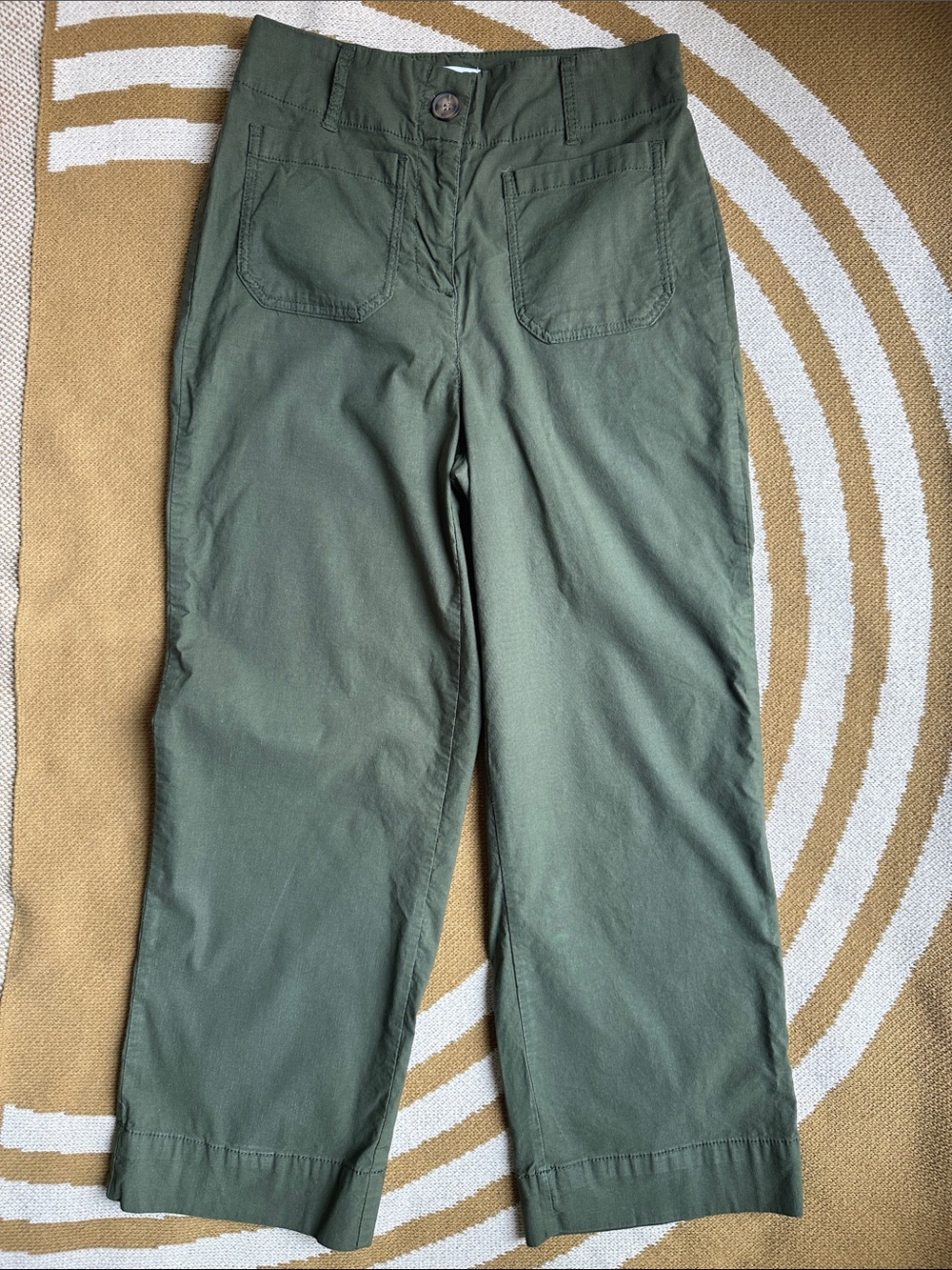 Nicole Miller Olive Green Casual Pants
